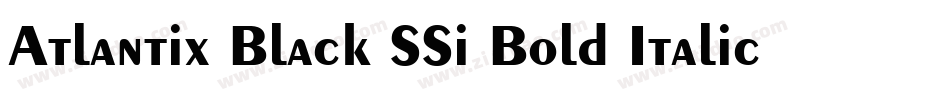 Atlantix Black SSi Bold Italic字体转换